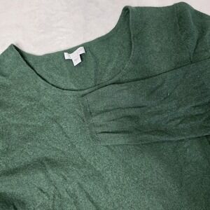 J‎ Jill Sweater Womens Large Emerald Green Wool Blend Pullover Long Sleeve Top